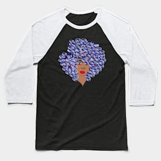 Natural Hair for Black Women Queen Curls 2 Baseball T-Shirt